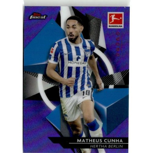 2021 Topps Finest Bundesliga Purple Refractor #7 Matheus Cunha 221/250