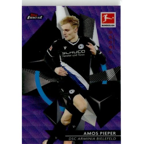 2021 Topps Finest Bundesliga Purple Wave Refractor #19 Amos Pieper 011/250