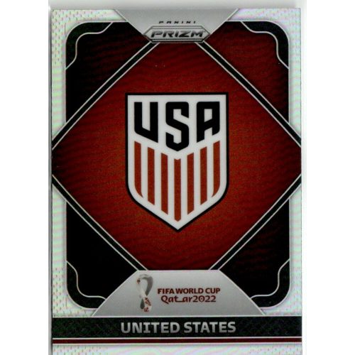 2022 Panini Prizm World Cup Team Badges Silver #28 United States