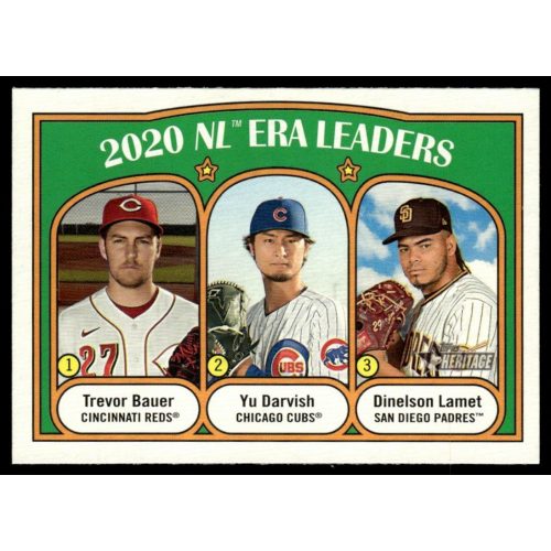 2021-2022 Topps Heritage  #91 Dinelson Lamet/Yu Darvish/Trevor Bauer