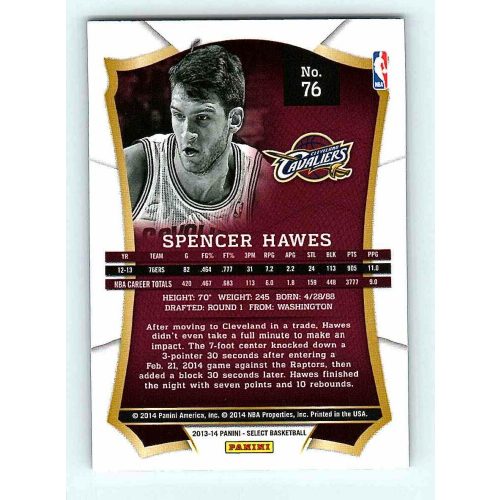 2013-14 Panini Select Base #76 Spencer Hawes