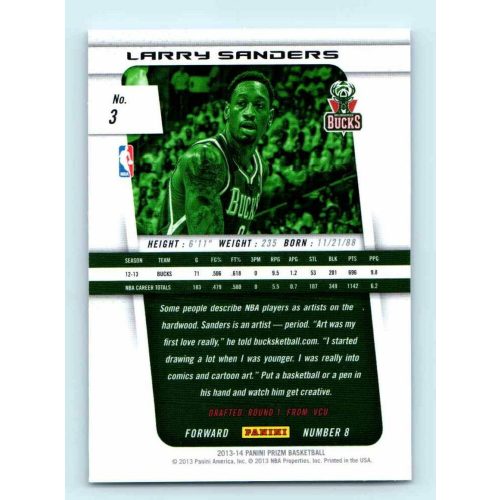 2013-14 Panini Prizm Base #3 Larry Sanders