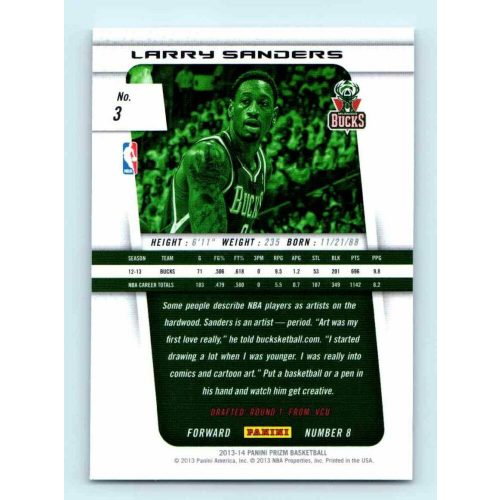 2013-14 Panini Prizm Base #3 Larry Sanders