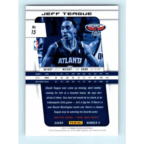 2013-14 Panini Prizm Base #15 Jeff Teague