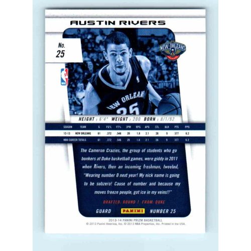 2013-14 Panini Prizm Base #25 Austin Rivers