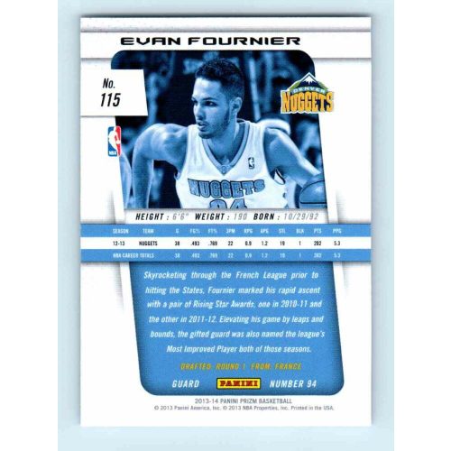 2013-14 Panini Prizm Base #115 Evan Fournier