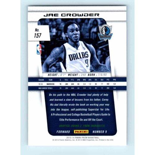 2013-14 Panini Prizm Base #157 Jae Crowder