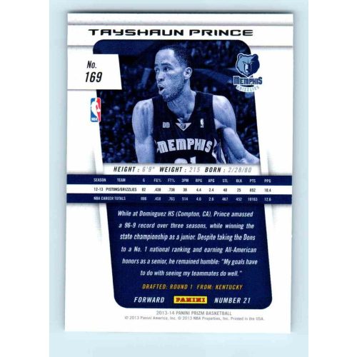 2013-14 Panini Prizm Base #169 Tayshaun Prince