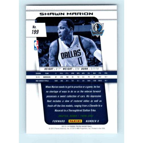 2013-14 Panini Prizm Base #199 Shawn Marion