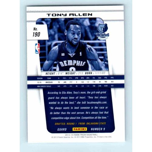 2013-14 Panini Prizm Base #190 Tony Allen