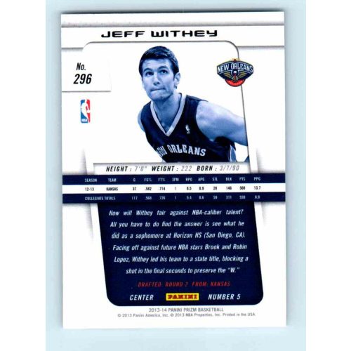 2013-14 Panini Prizm Base #296 Jeff Withey RC