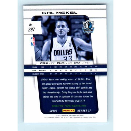 2013-14 Panini Prizm Base #297 Gal Mekel RC