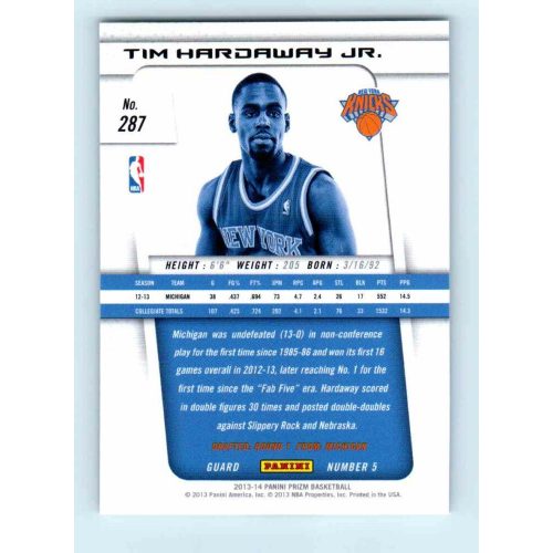 2013-14 Panini Prizm Base #287 Tim Hardaway JR. RC