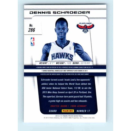 2013-14 Panini Prizm Base #286 Dennis Schroeder RC