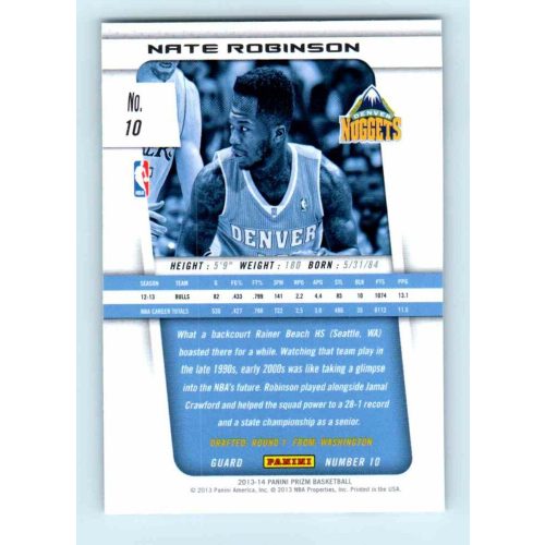 2013-14 Panini Prizm Base #10 Nate Robinson