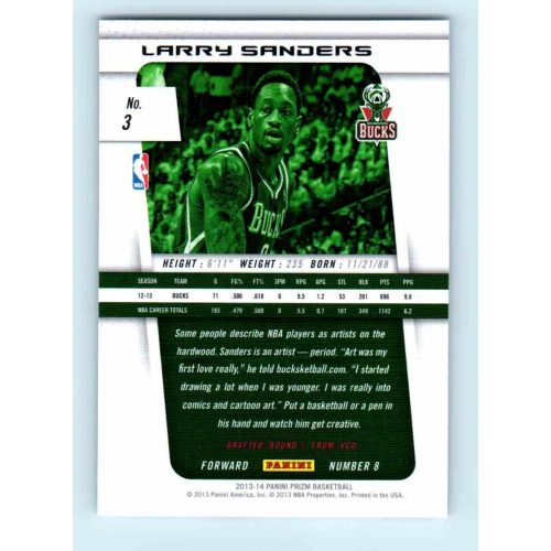 2013-14 Panini Prizm Base #3 Larry Sanders