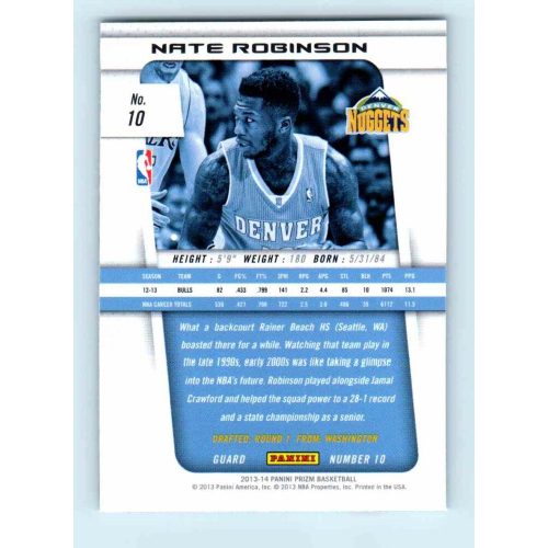 2013-14 Panini Prizm Base #10 Nate Robinson