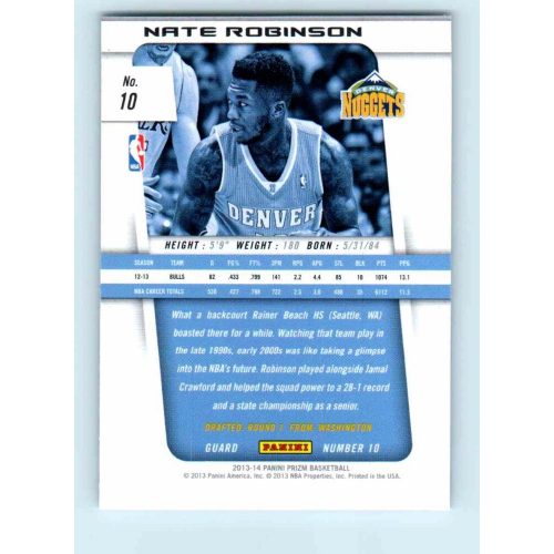 2013-14 Panini Prizm Base #10 Nate Robinson