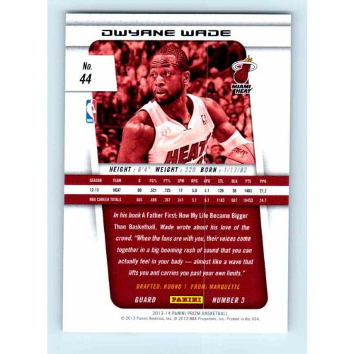 2013-14 Panini Prizm Base #44 Dwyane Wade