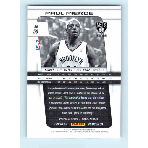 2013-14 Panini Prizm Base #55 Paul Pierce