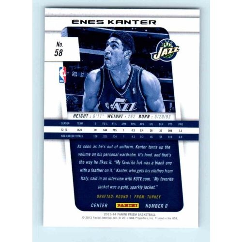 2013-14 Panini Prizm Base #58 Enes Kanter