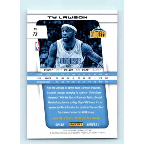 2013-14 Panini Prizm Base #73 Ty Lawson