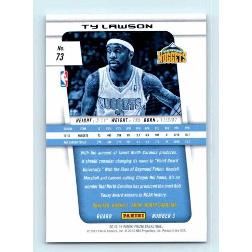 2013-14 Panini Prizm Base #73 Ty Lawson