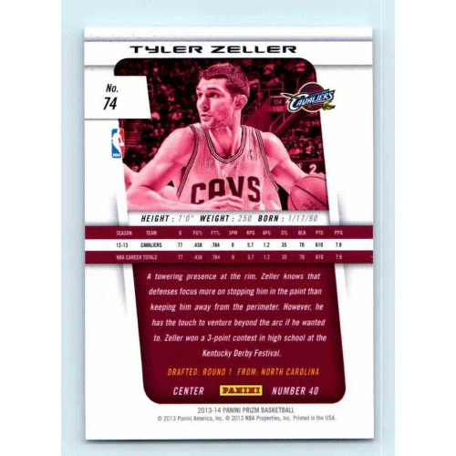 2013-14 Panini Prizm Base #74 Tyler Zeller