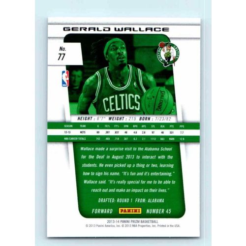 2013-14 Panini Prizm Base #77 Gerald Wallace