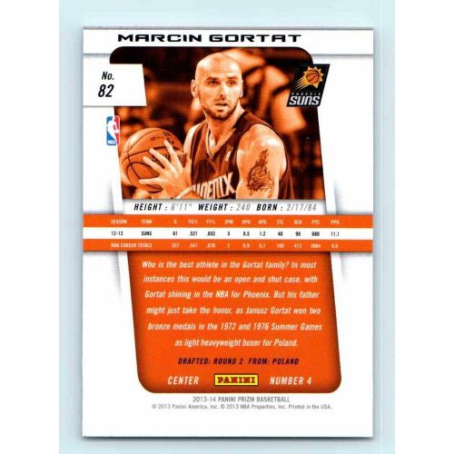 2013-14 Panini Prizm Base #82 Marcin Gortat