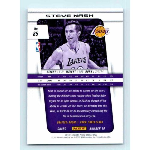 2013-14 Panini Prizm Base #85 Steve Nash