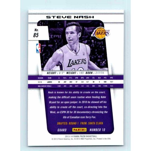 2013-14 Panini Prizm Base #85 Steve Nash