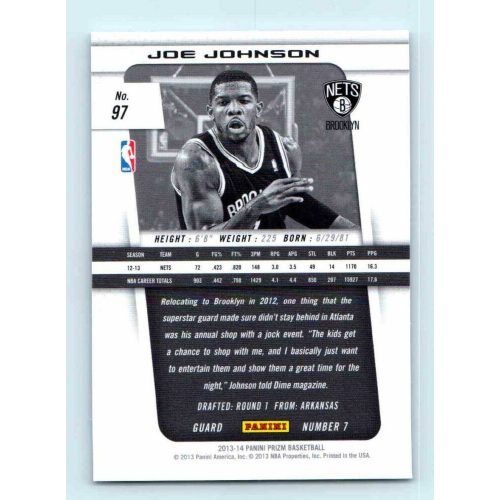 2013-14 Panini Prizm Base #97 Joe Johnson