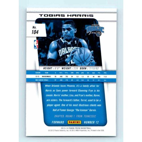 2013-14 Panini Prizm Base #104 Tobias Harris