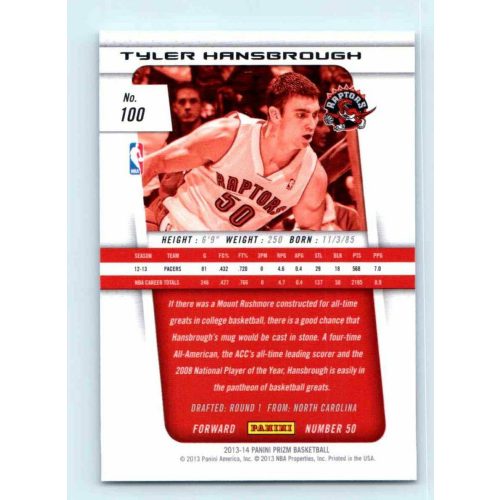 2013-14 Panini Prizm Base #100 Tyler Hansbrough