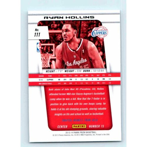 2013-14 Panini Prizm Base #111 Ryan Hollins