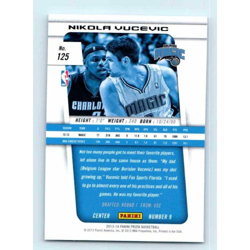 2013-14 Panini Prizm Base #125 Nikola Vucevic