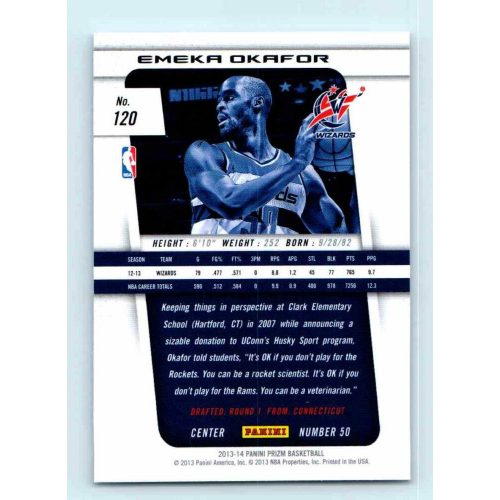 2013-14 Panini Prizm Base #120 Emeka Okafor