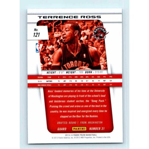 2013-14 Panini Prizm Base #121 Terrence Ross