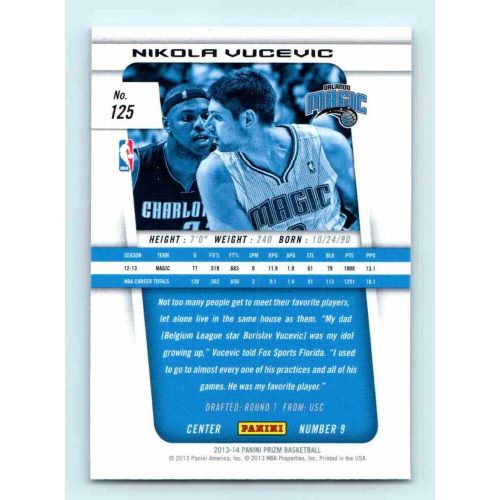 2013-14 Panini Prizm Base #125 Nikola Vucevic