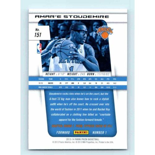 2013-14 Panini Prizm Base #151 Amar'e Stoudemire