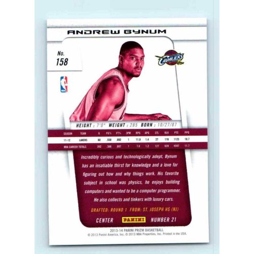 2013-14 Panini Prizm Base #158 Andrew Bynum