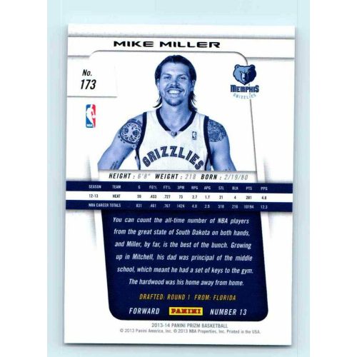 2013-14 Panini Prizm Base #173 Mike Miller