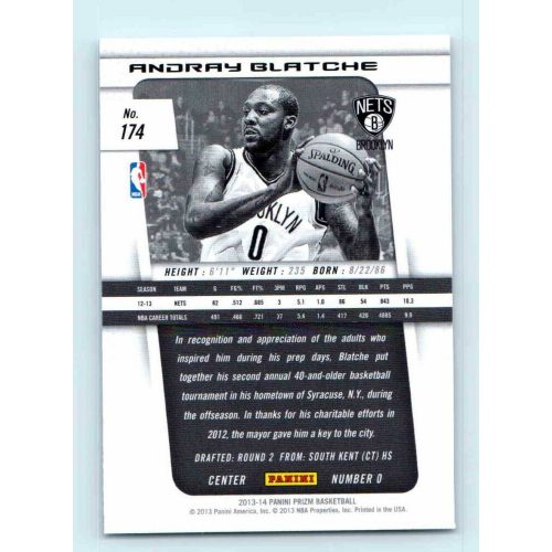 2013-14 Panini Prizm Base #174 Andray Blatche