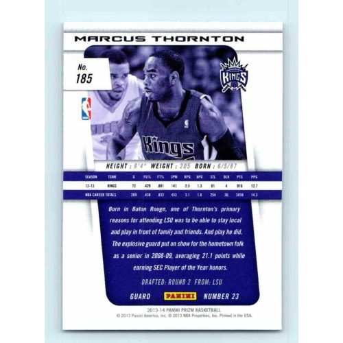 2013-14 Panini Prizm Base #185 Marcus Thornton