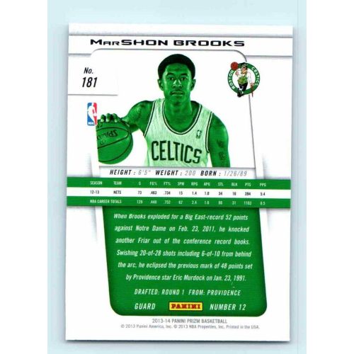 2013-14 Panini Prizm Base #181 MarShon Brooks