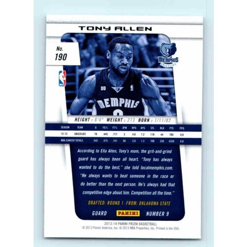 2013-14 Panini Prizm Base #190 Tony Allen