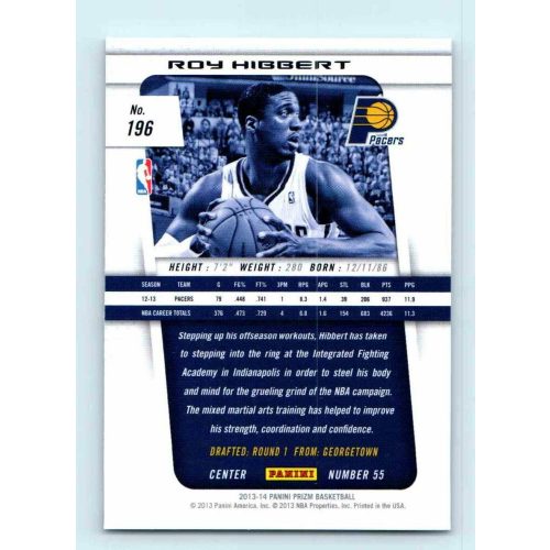 2013-14 Panini Prizm Base #196 Roy Hibbert