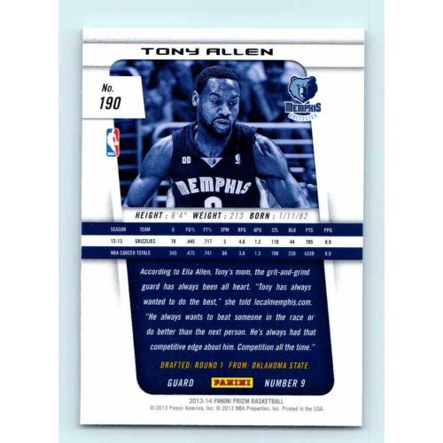 2013-14 Panini Prizm Base #190 Tony Allen