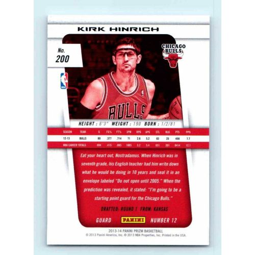 2013-14 Panini Prizm Base #200 Kirk Hinrich